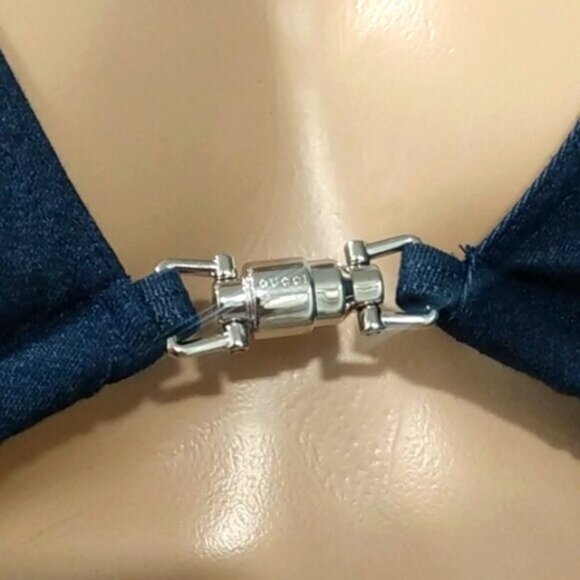 NEW, Gucci Stretch Denim Jackie Piston Lock Bikini - Picture 5 of 16